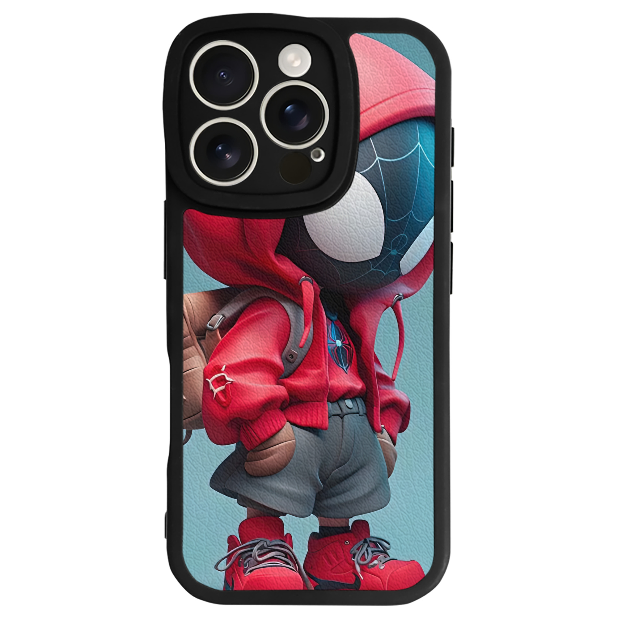Spider Man スパイダーマン 【iPhone 16シリーズ対応】シリコンスマホケース（レザー調） 材質：シリコン